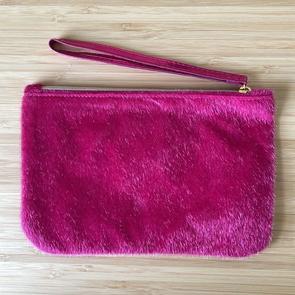 Ipsy Bag - Pink Faux Fur Pouch